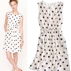 J. Crew Scatter Dot Silk Dress